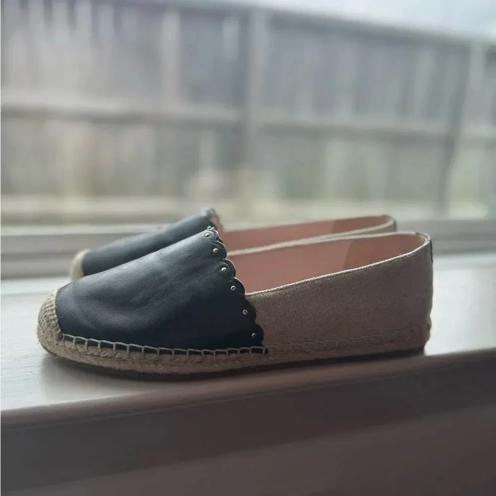 Kate Spade women’s Gardenia Espadrilles Natural + Black - Picture 8 of 9